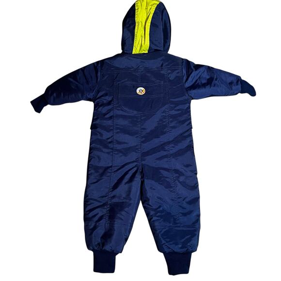 Vintage Gymboree Gymsport navy blue /plaid lined snowsuit coat pants 1-2 yr old - Picture 9 of 11